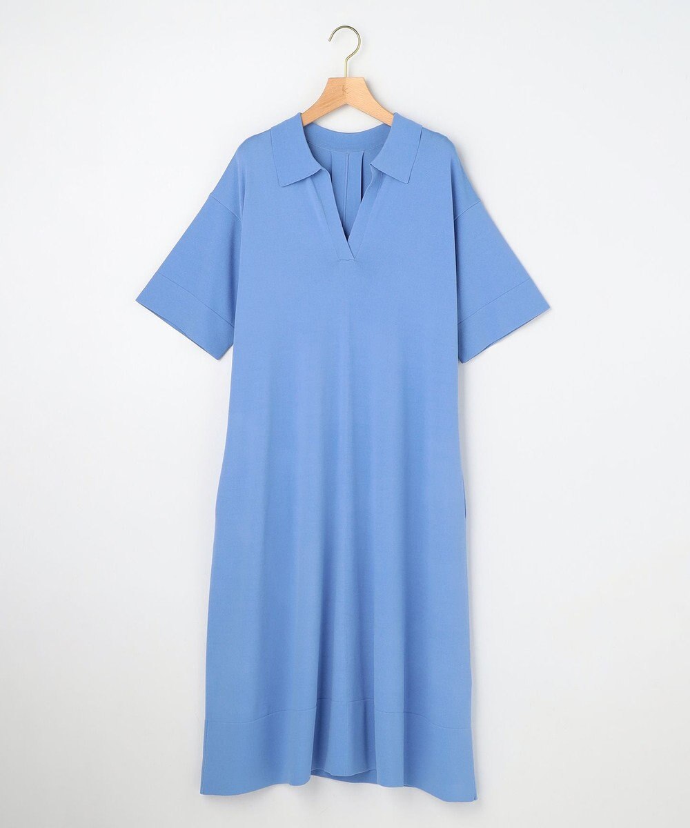 組曲 L 【先行予約】クリアストレッチスキッパーニット ワンピース 