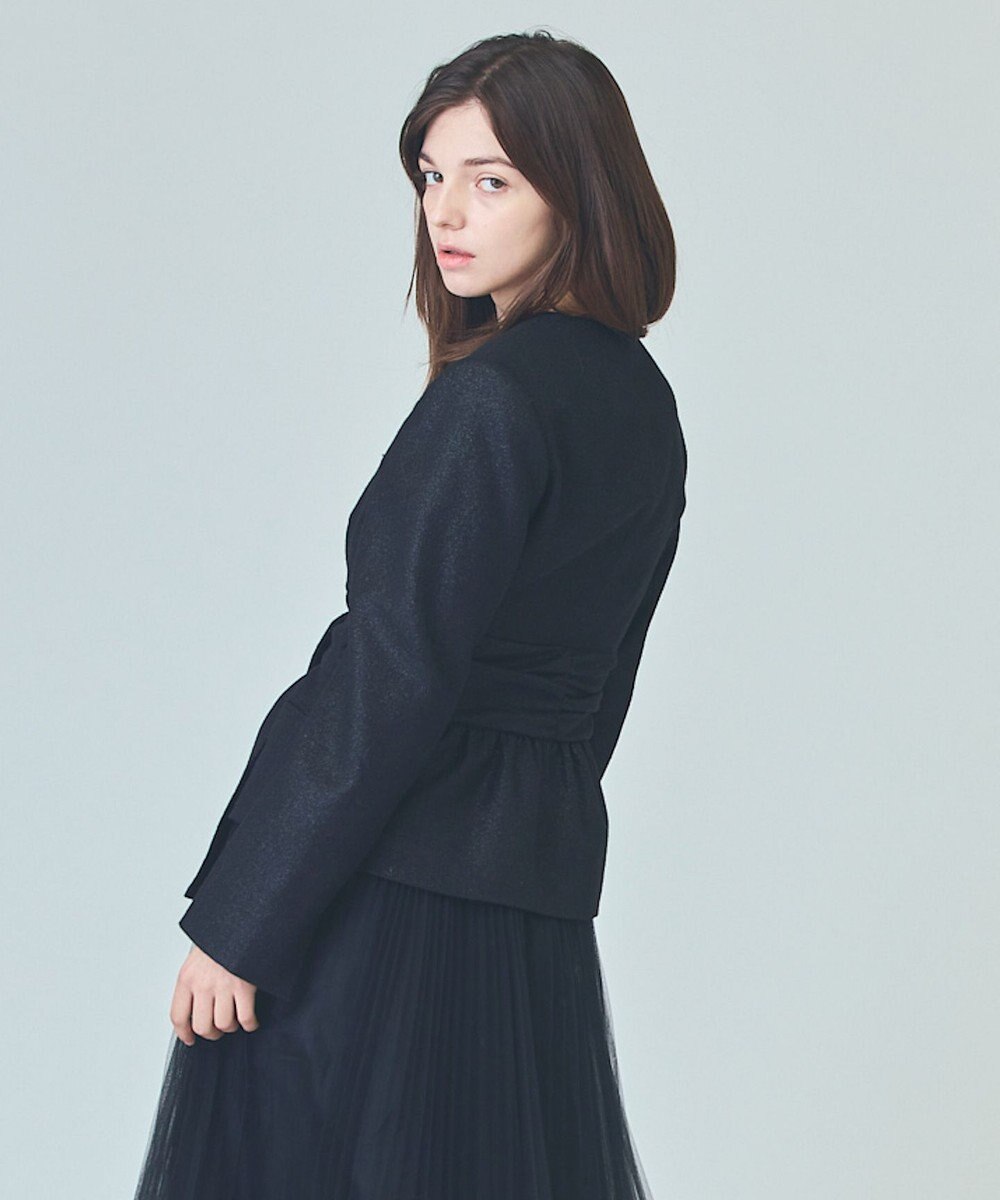 GRACE CONTINENTAL ラメWOOLボウジャケット 