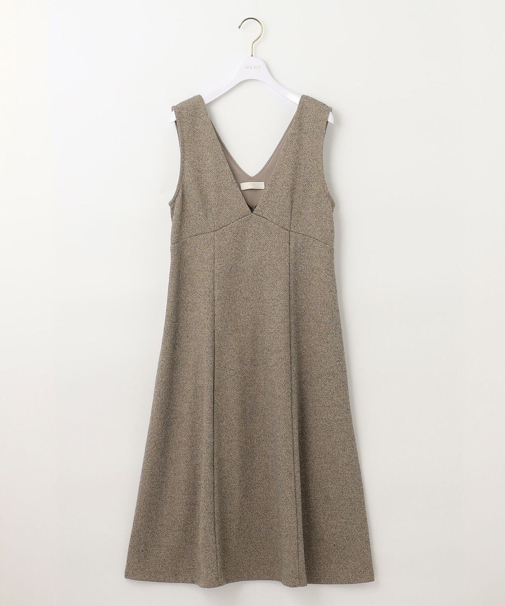 ANY SIS 【洗える】カットツイード ジャンパースカート 