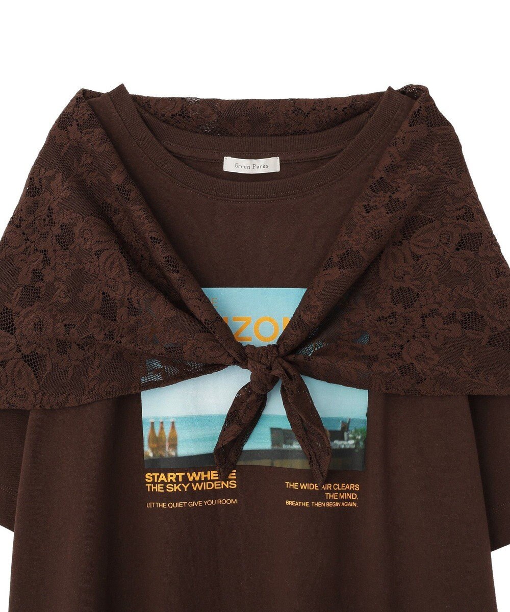 Green Parks ＳＥＴ２点フォトＴシャツ＋レーススカーフ 