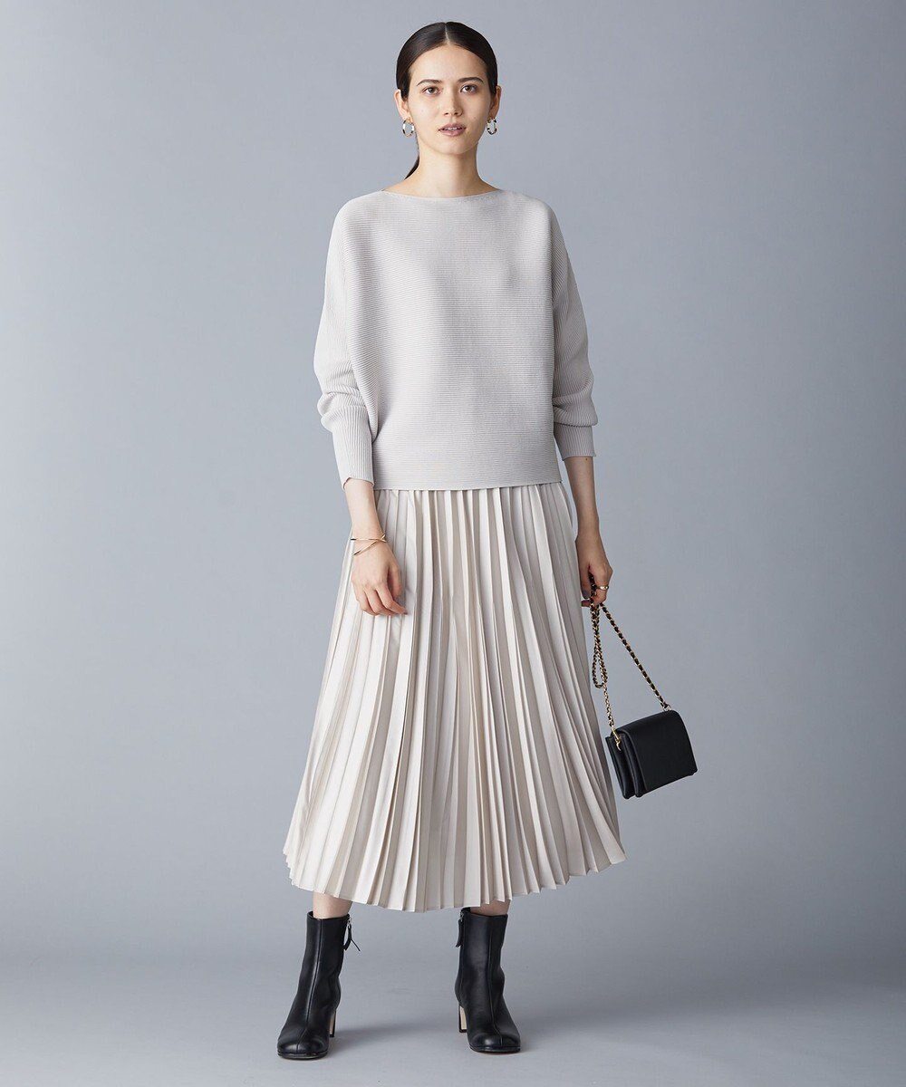 ICB 【洗える】 レザーライクプリーツスカート 