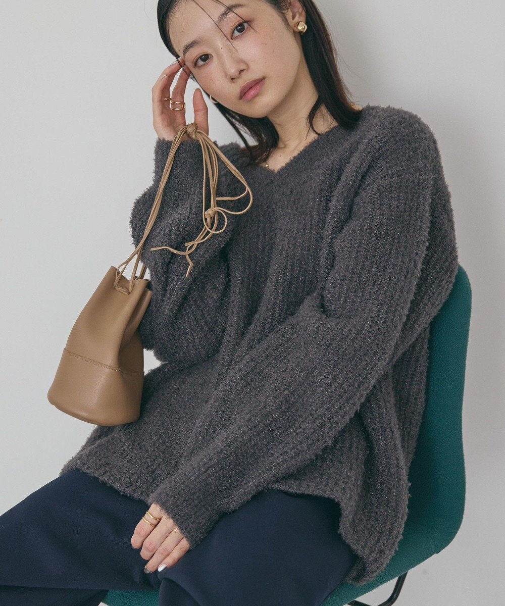 AMERICAN HOLIC ミニシャギーラメニットプルオーバー 