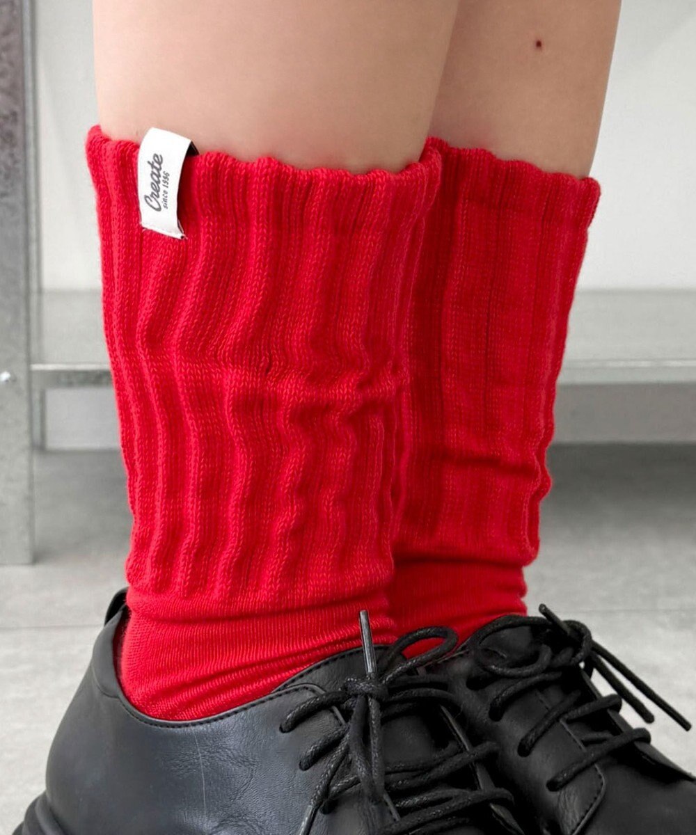 WEGO タグデザインボリュームリブソックス 