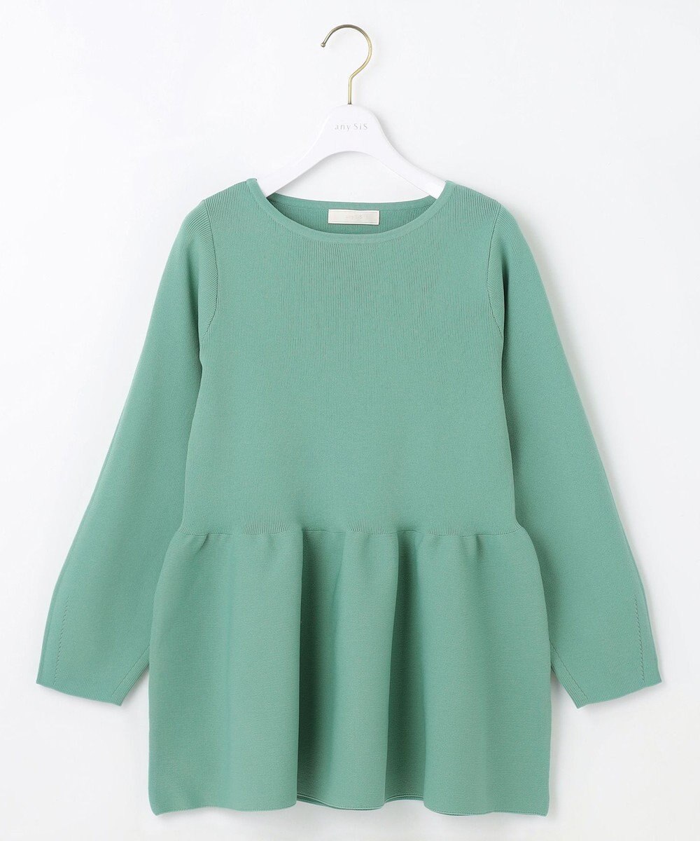 ANY SIS 【洗える】スポンディッシュペプラム ニット 