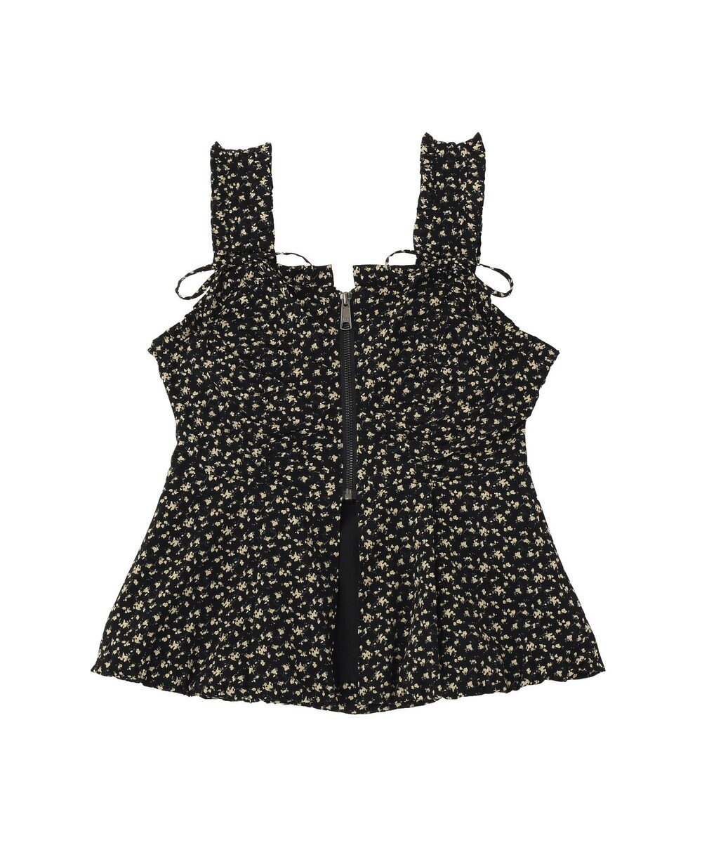 earth music&ecology フラワーペプラムビスチェ 