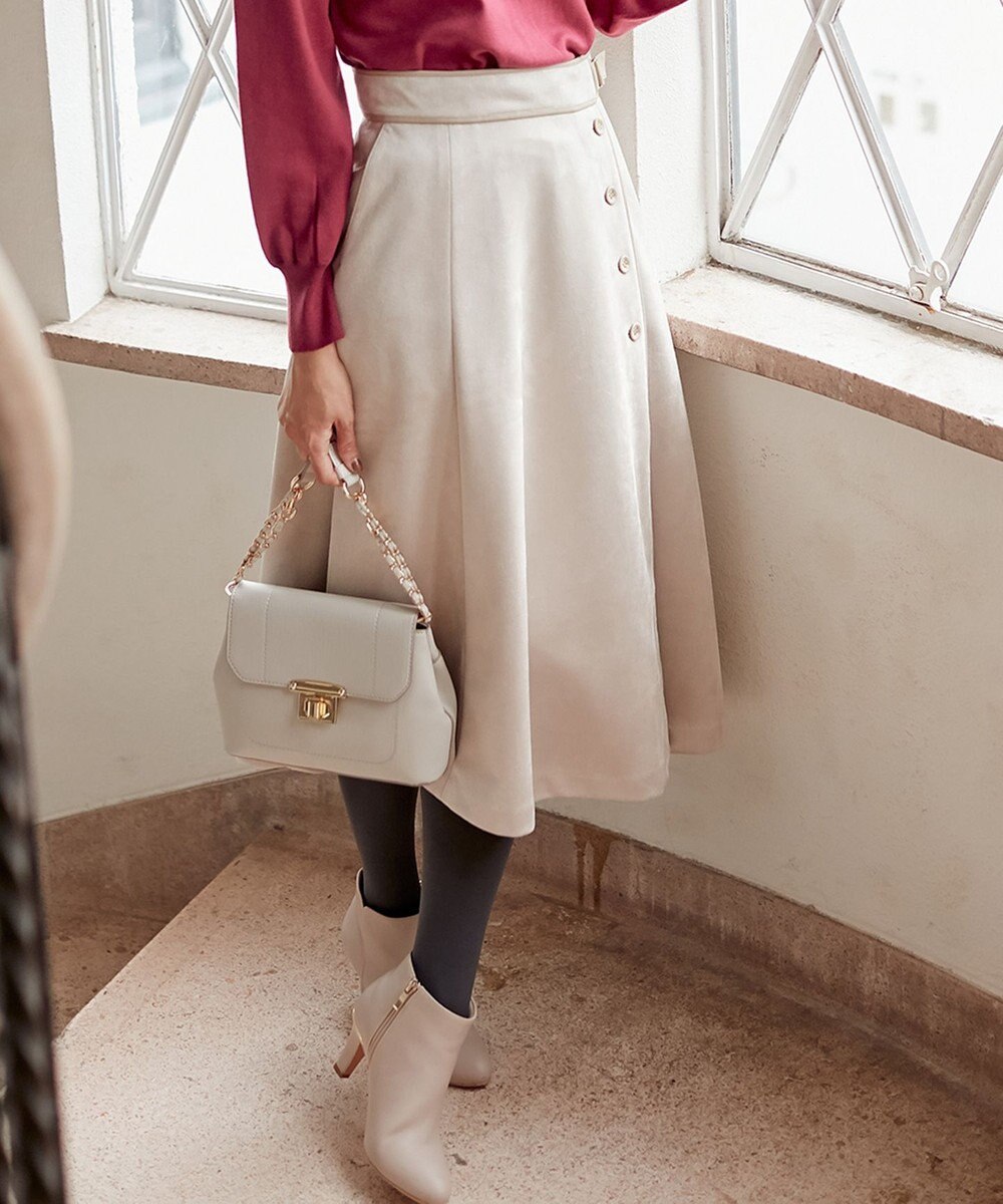 洗える】スエードライクフレア スカート / any SiS | ファッション通販