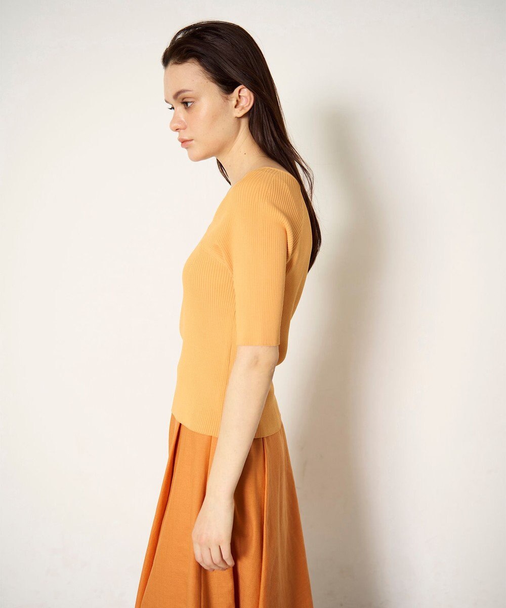 GRACE CONTINENTAL ハーフスリーブニットトップ 