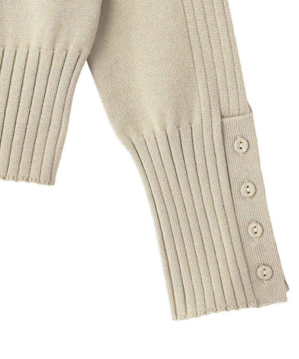 YECCA VECCA 袖口釦リブMIXニット 