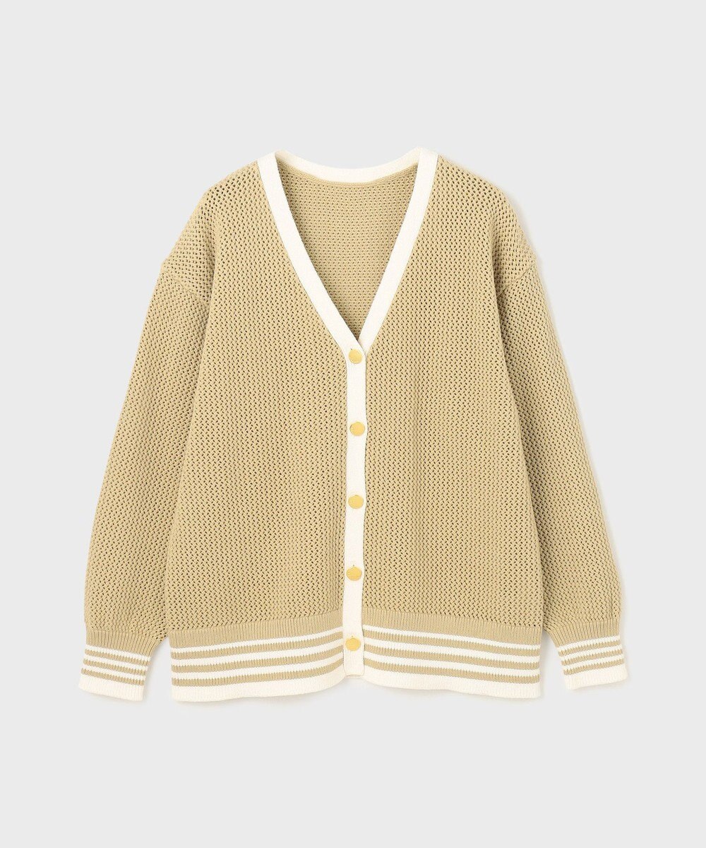 GRACE CONTINENTAL メッシュラインニットカーディガン 