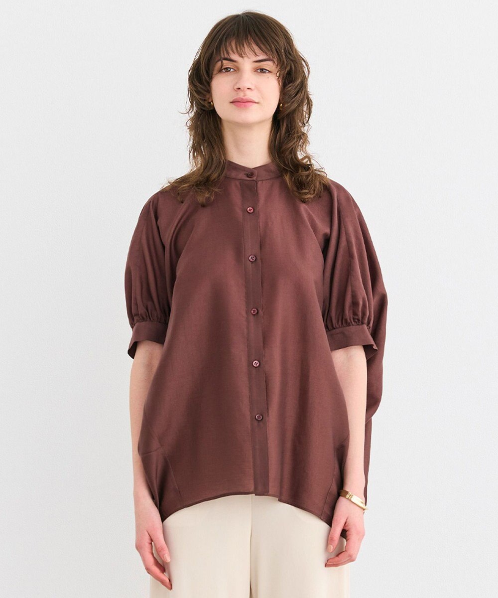 BEIGE， 【洗える】AMARYLLIS / シアーパフオーバーサイズブラウス 