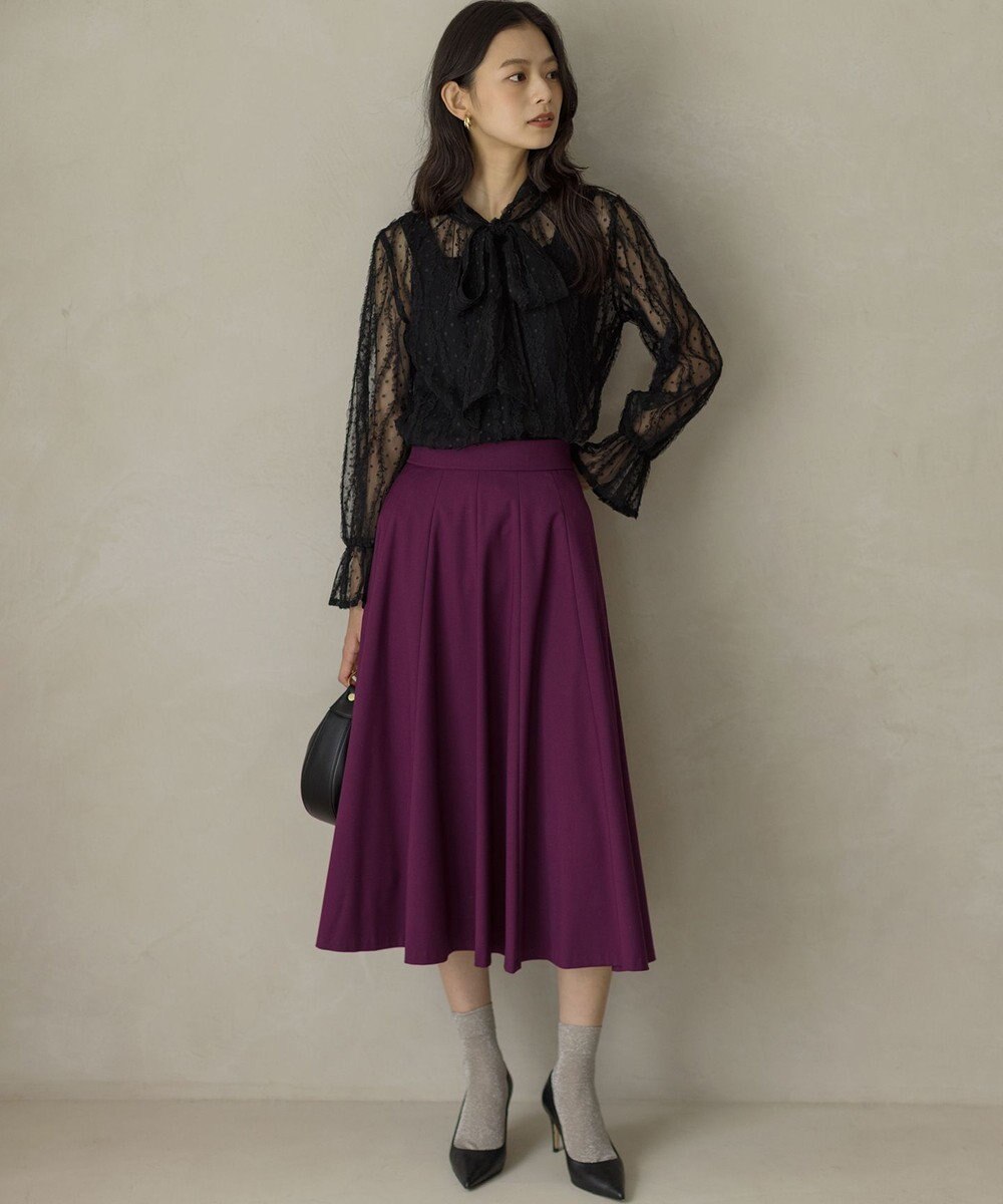 組曲 【前後着用可】チュールフリル ブラウス 