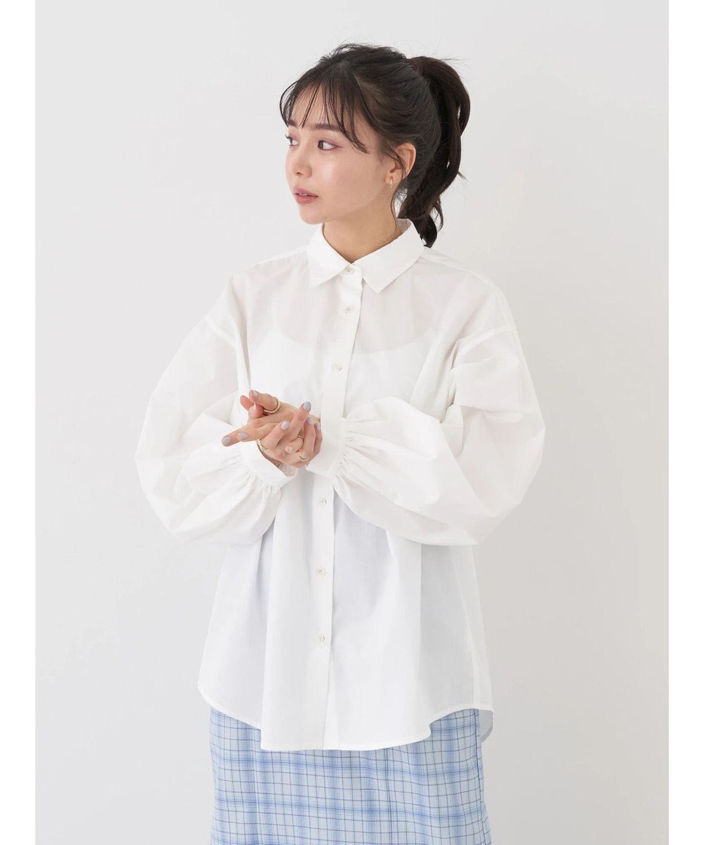 earth music&ecology 袖タックブラウス 