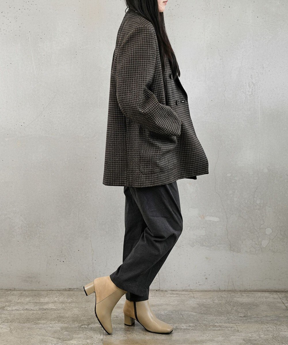 Pointer 本革スエードコンビショートブーツ 