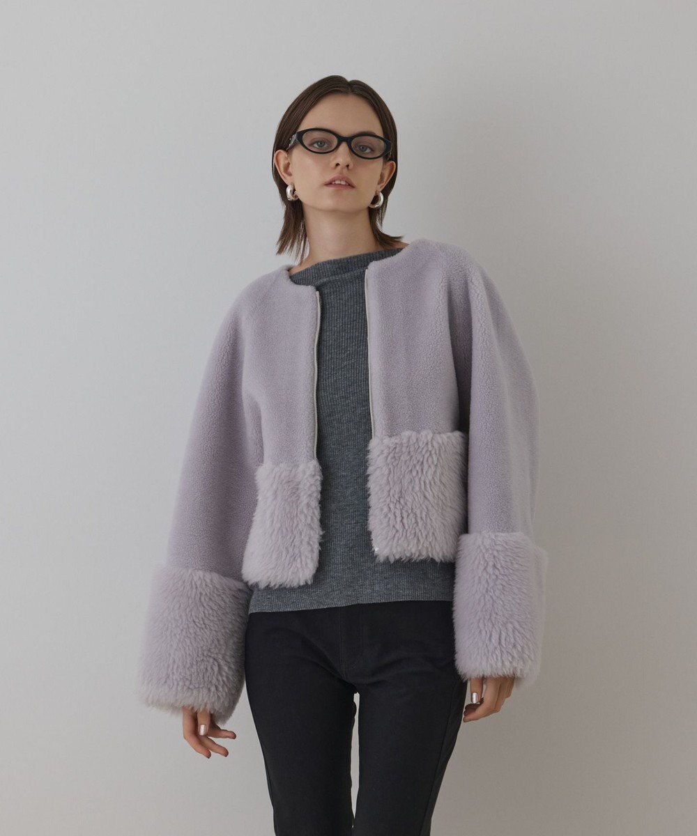 GRACE CONTINENTAL ウールボアジャケット 