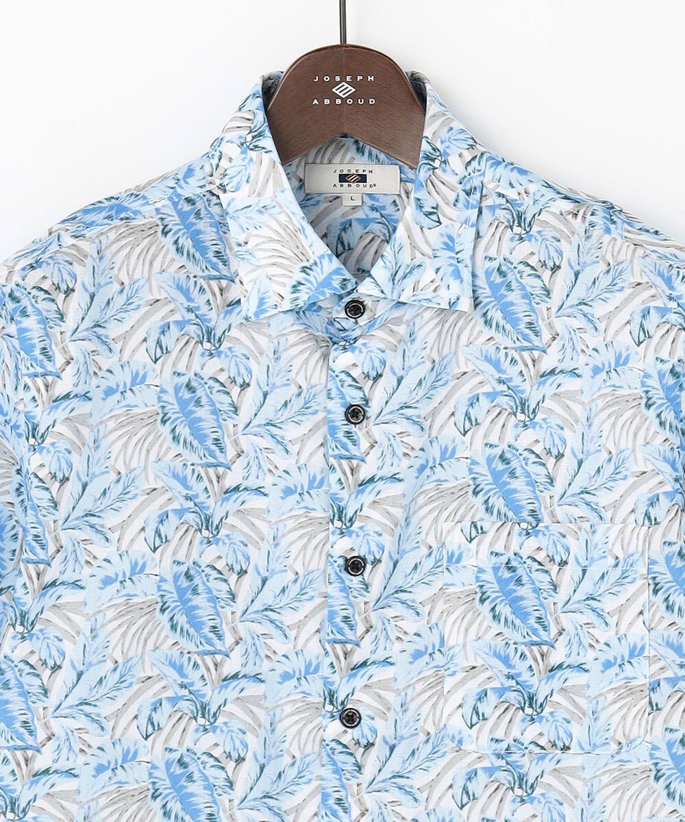 JOSEPH ABBOUD 【清涼・JAPANファブリック】パナマボイルリゾートプリントシャツ 