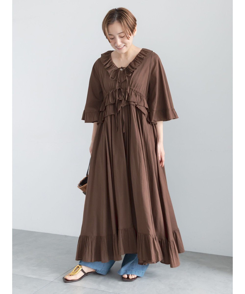 Te chichi コットンローンラッフルフリルドレス 
