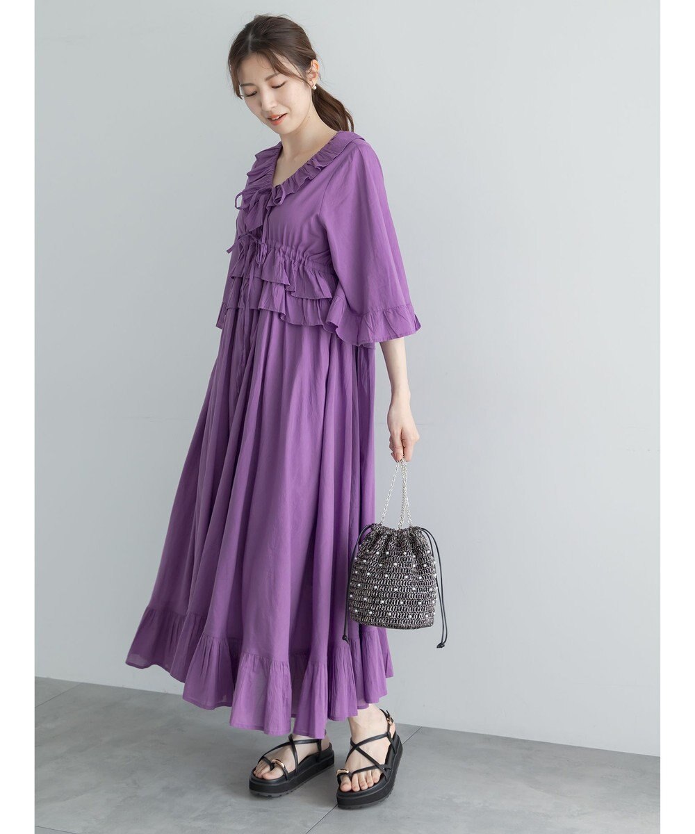 Te chichi コットンローンラッフルフリルドレス 