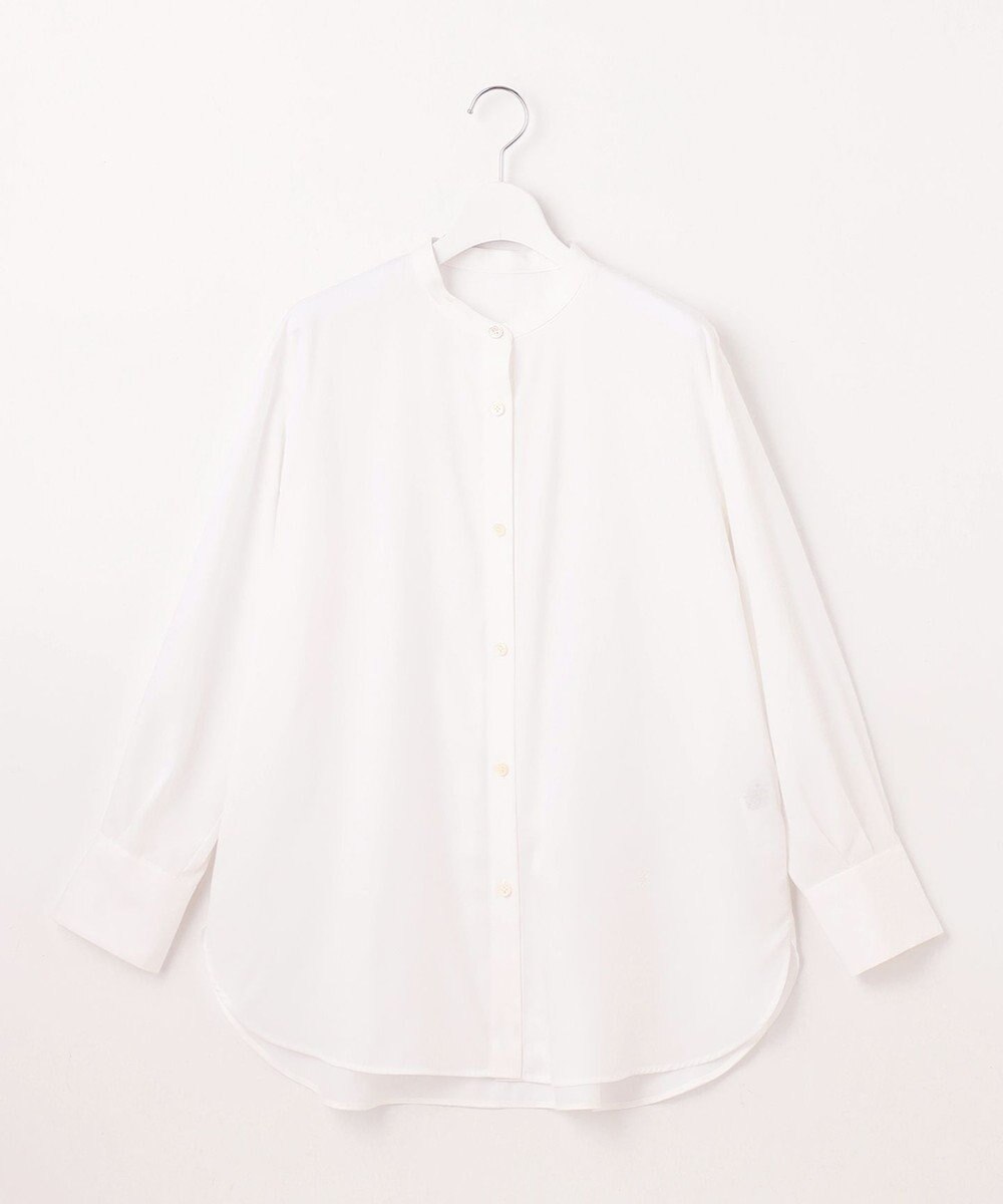 自由区 【洗える】SOMELOSテンセルバンドカラー シャツ 