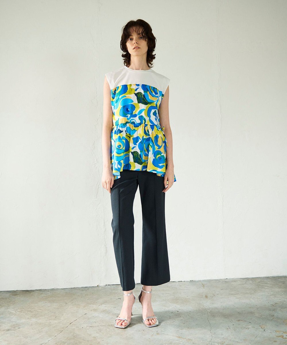 GRACE CONTINENTAL ペイントカラープリントトップ 