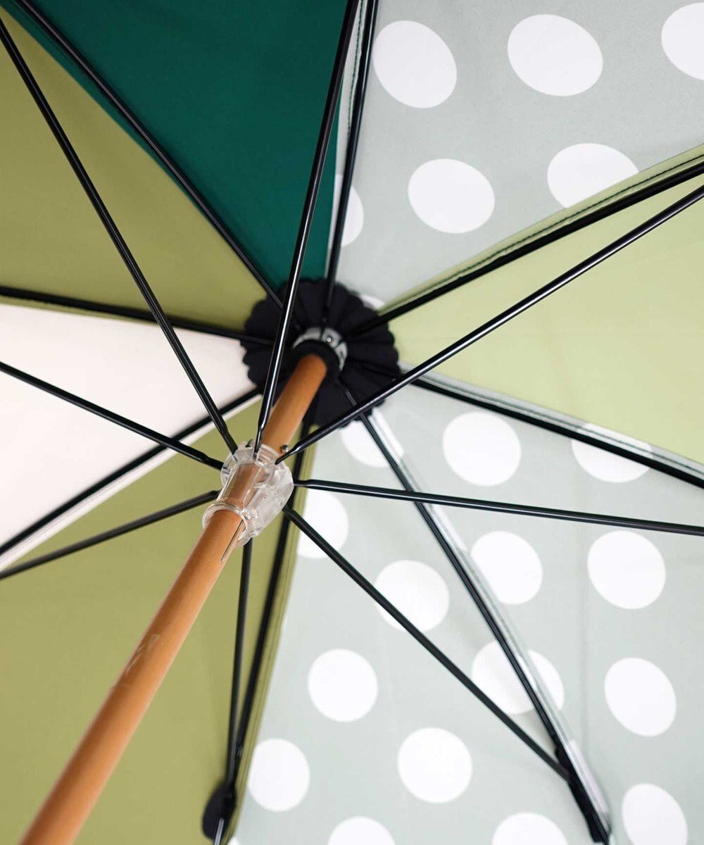 +RING レディース向け プラスリング 晴雨兼用（長ショート） GRN/WHT T1292  sunshield 