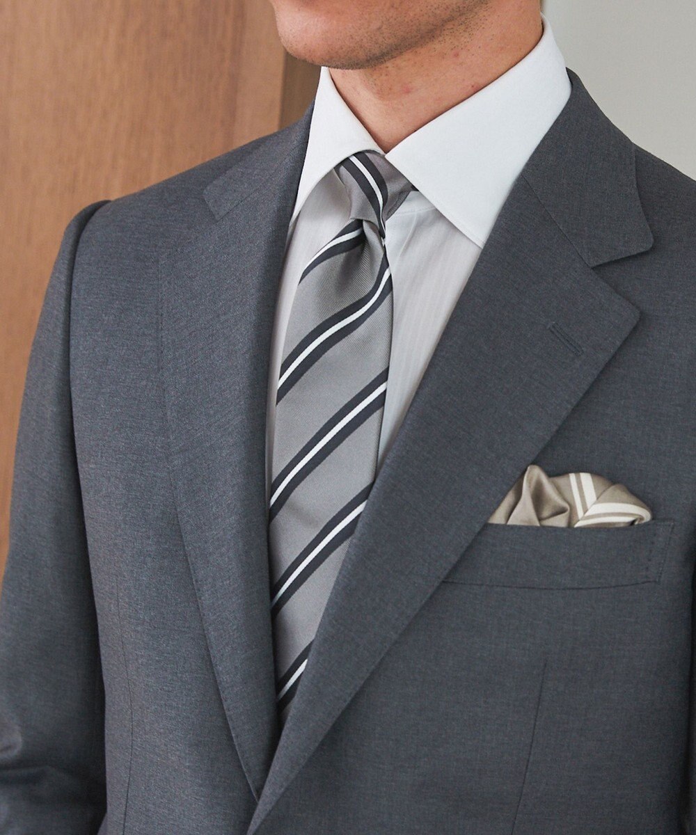 GOTAIRIKU GOTAIRIKU別注【日本製】シルク ネクタイ_ストライプ 