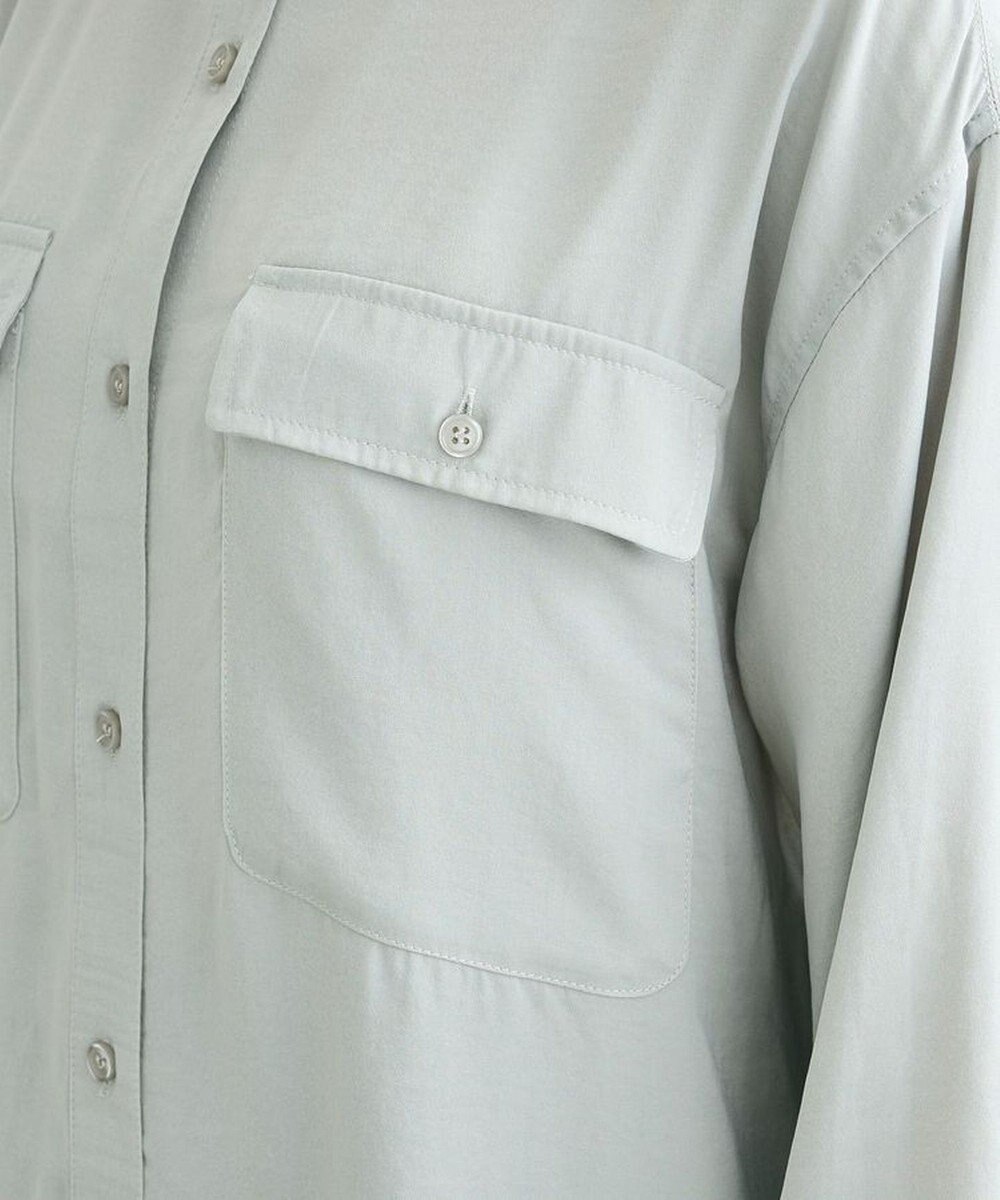 Green Parks ・ＳＵＧＡＲ　ＳＰＯＯＮ　サテンオーバーシャツチュニック 