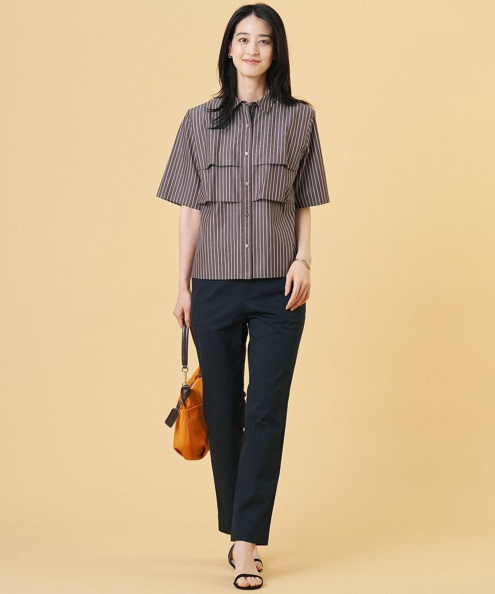 J.PRESS LADIES 20チノストレッチ テーパード パンツ 