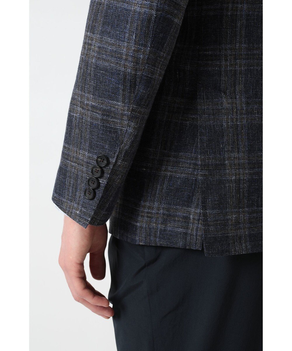 DAKS リネンコットンチェックジャケット 