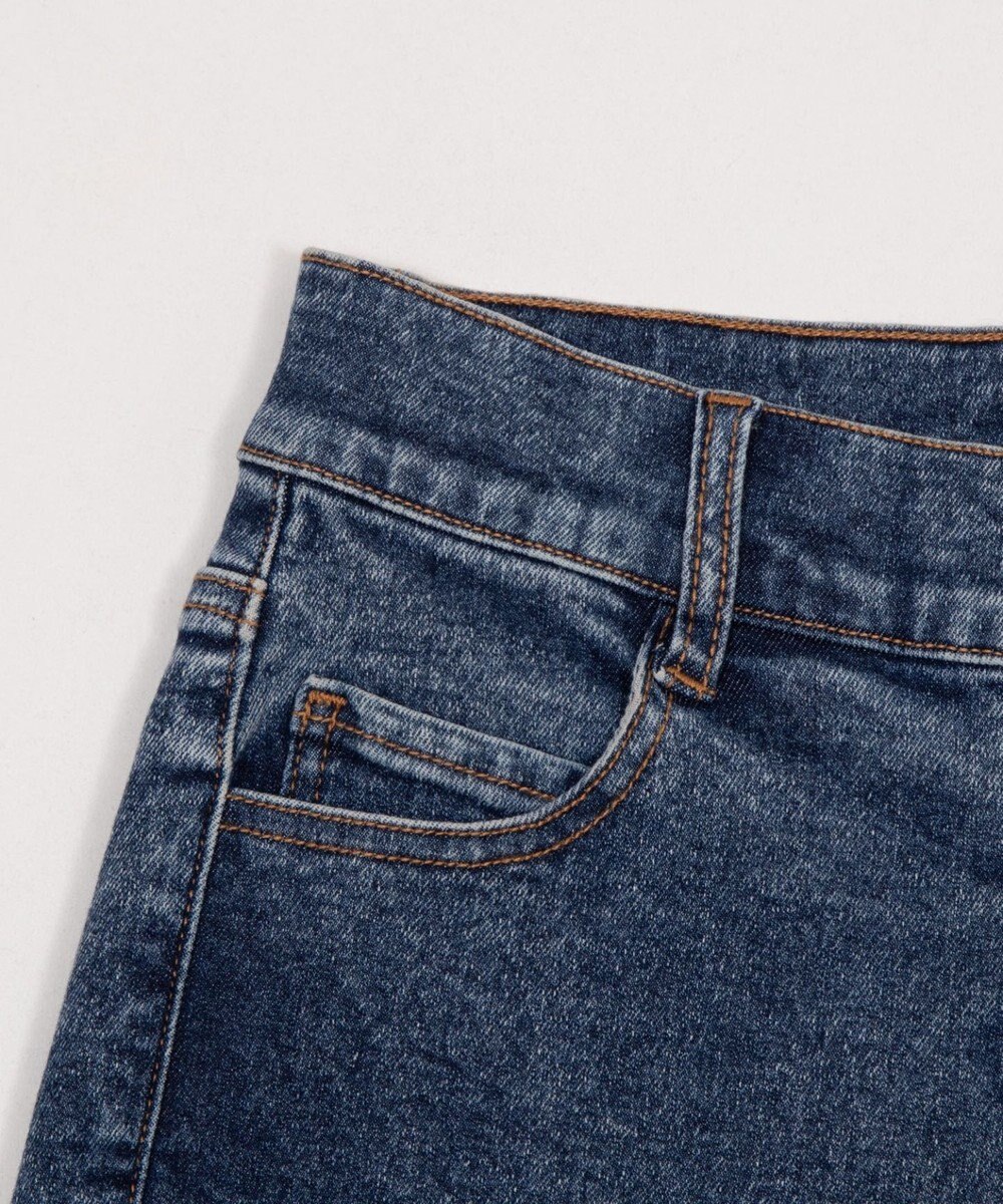 WEGO 【SMサイズ展開/伸びる】カットアウトリボンストレッチフレアデニムパンツ 