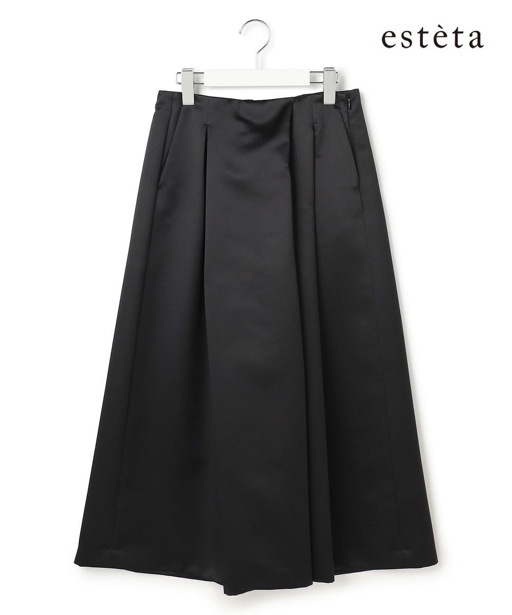 23区 【エステータ】フォルムサテン キュロットパンツ 