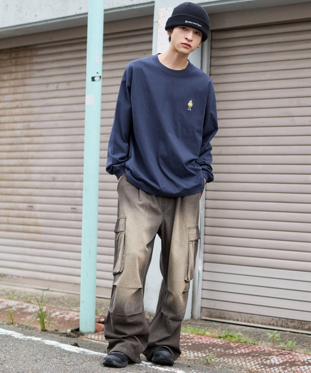 WEGO 【ユニセックス着用ITEM/MLサイズ展開】別注BENDAVISワンポイントT（LS） 