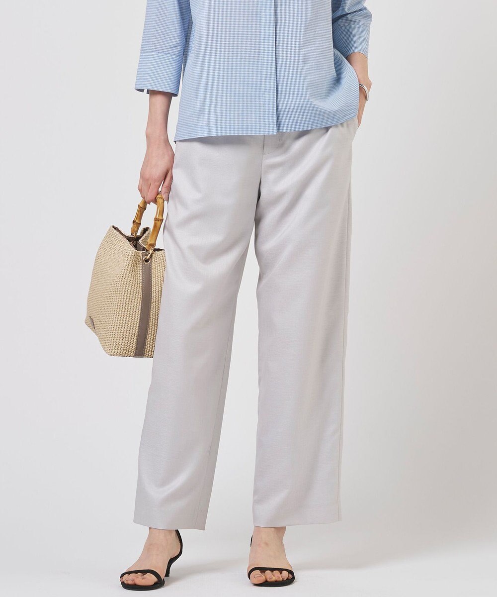 J.PRESS LADIES S OXIJEWEL ストレッチ ストレート パンツ 