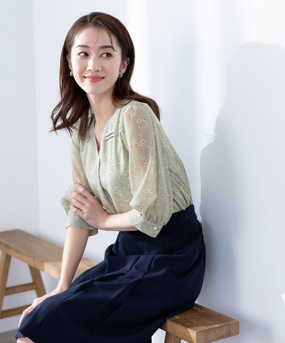 Tiaclasse 【ダブルクロス・洗える】アシンメトリープリーツスカート 