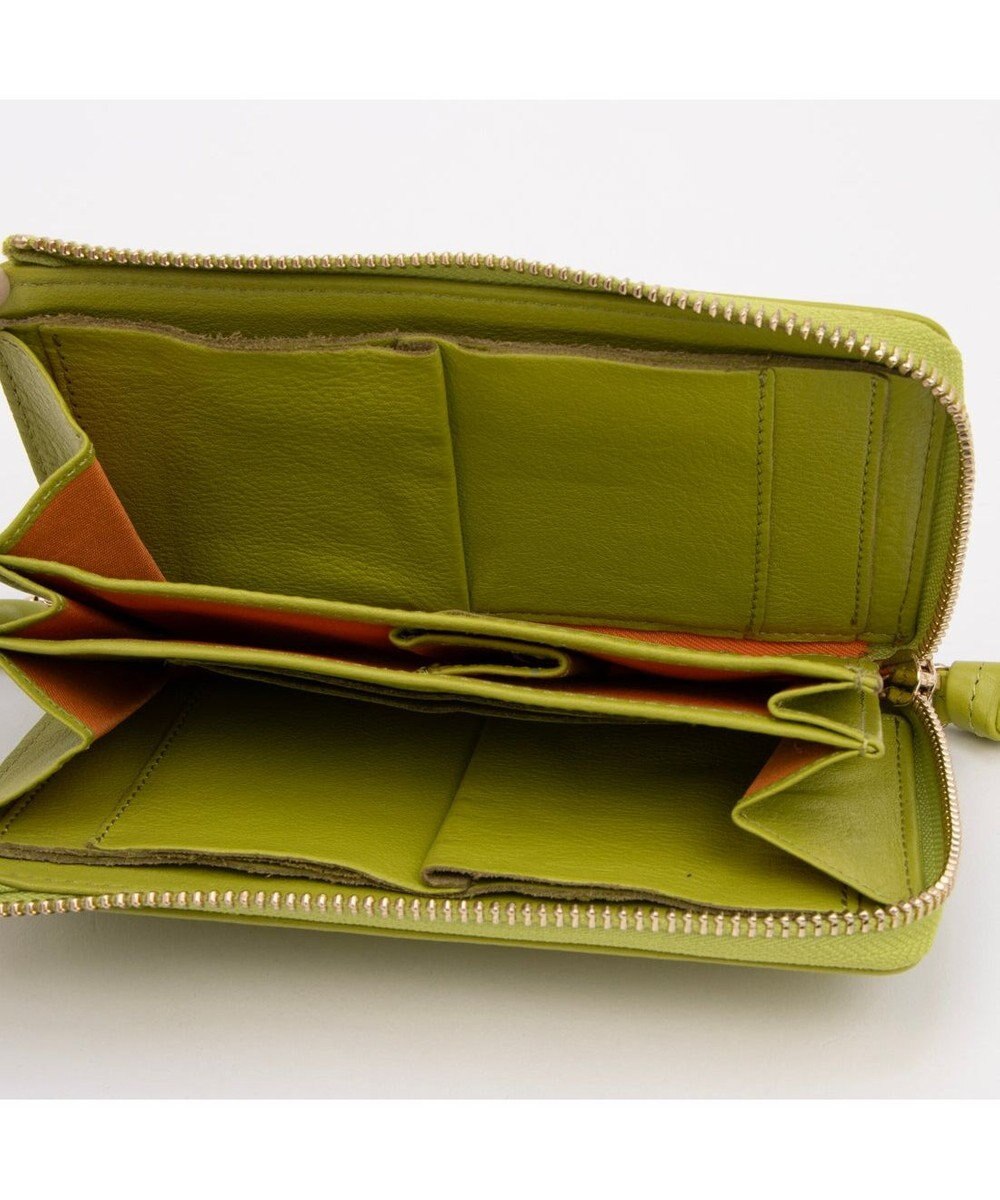 UNBILLION ペルケ perche / ドット型押しL字ロングストラップウォレット 