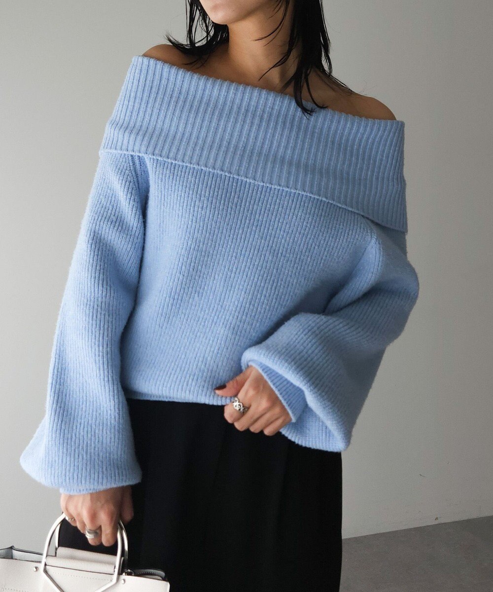 Green Parks オフショルダーニット 