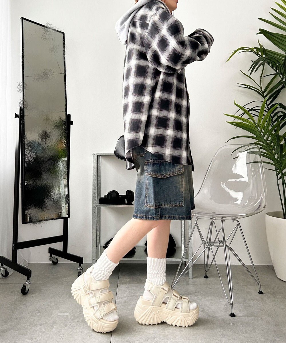 WEGO 厚底ベルトスポーツサンダル 