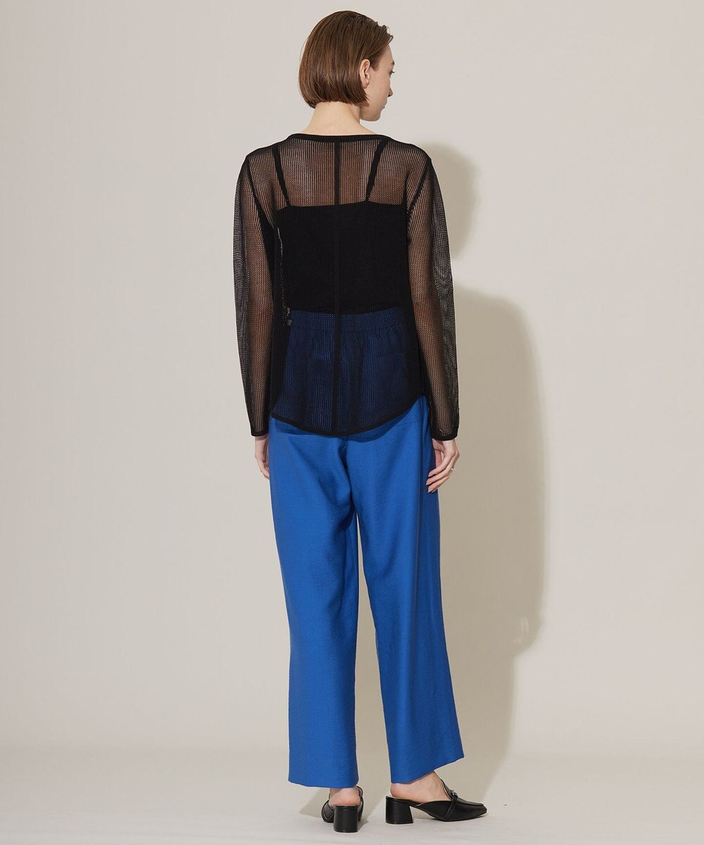 ICB 【洗える】ワッシャーツイル ワイドストレートパンツ 