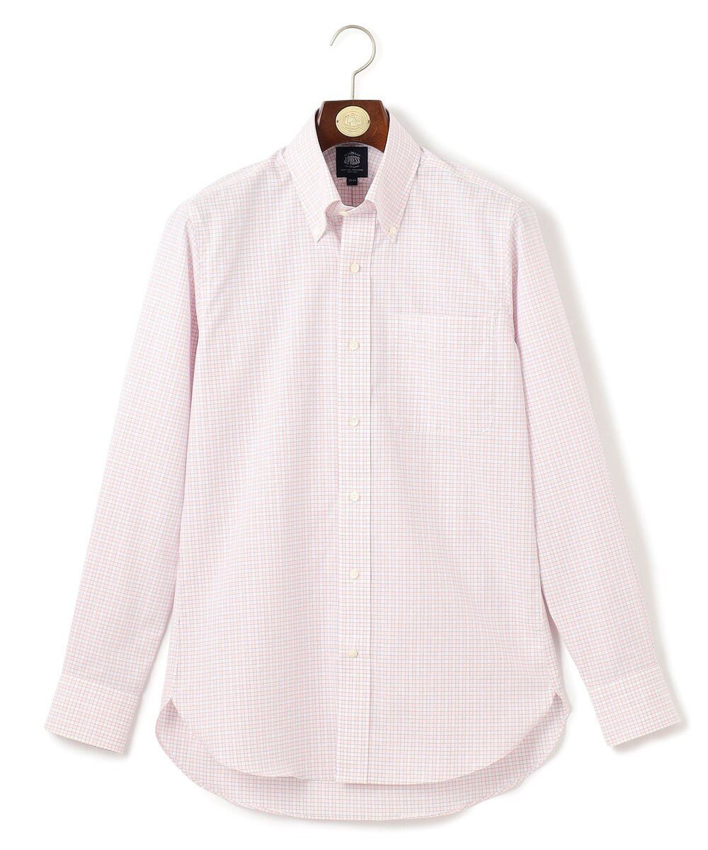 J.PRESS MEN 【PREMIUM PLEATS / 形態安定】スーピマコットンファンシーチェック ドレスシャツ / B.D. 