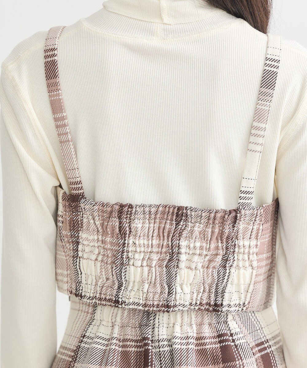 earth music&ecology コットンツイルチェックビスチェ 