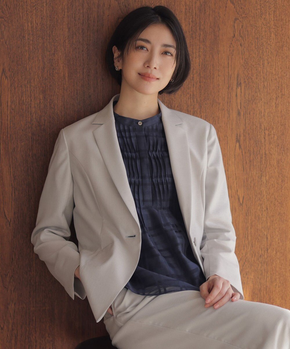 J.PRESS LADIES L 【定番人気・セットアップ対応】OXIJEWEL ストレッチ テーラード ジャケット 