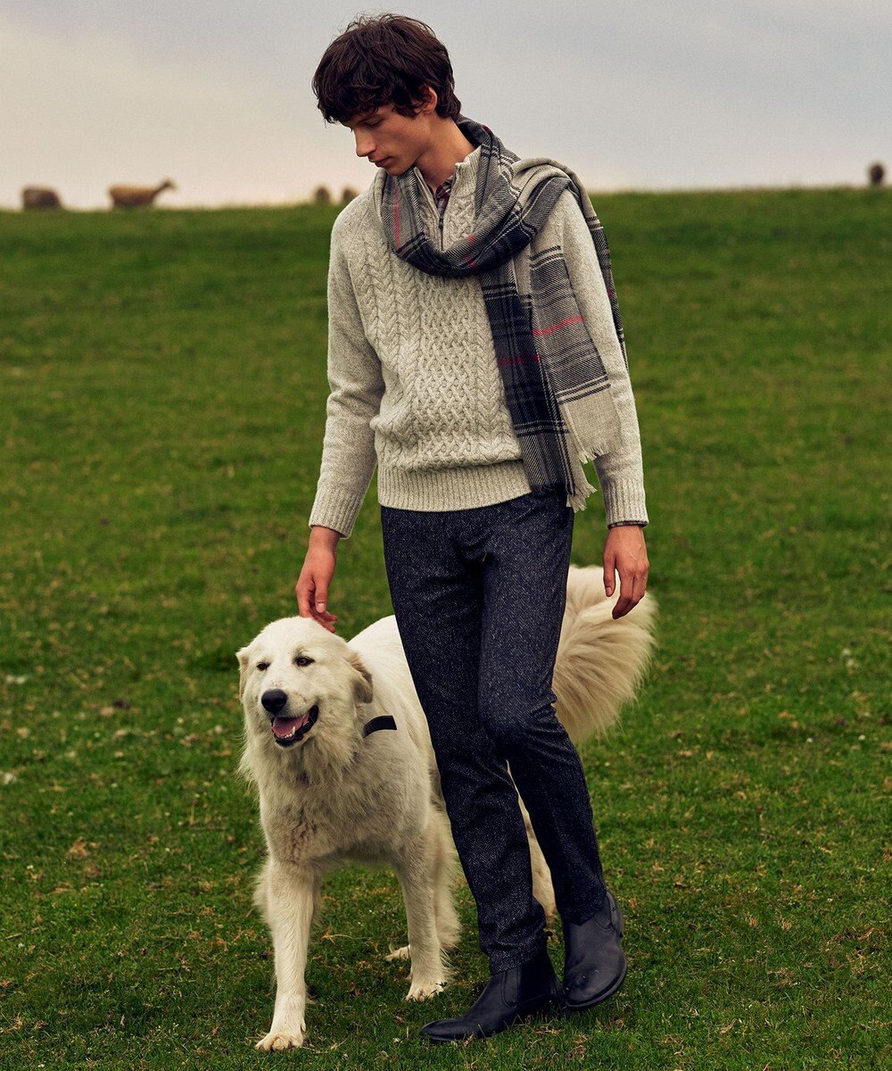 JOSEPH ABBOUD 【キングサイズ・柔らかな肌触り/暖かい】 ラフィーコットンフランネルシャツ 