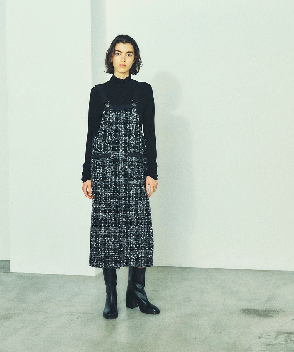 GRACE CONTINENTAL ミディツイードジャンパースカート 