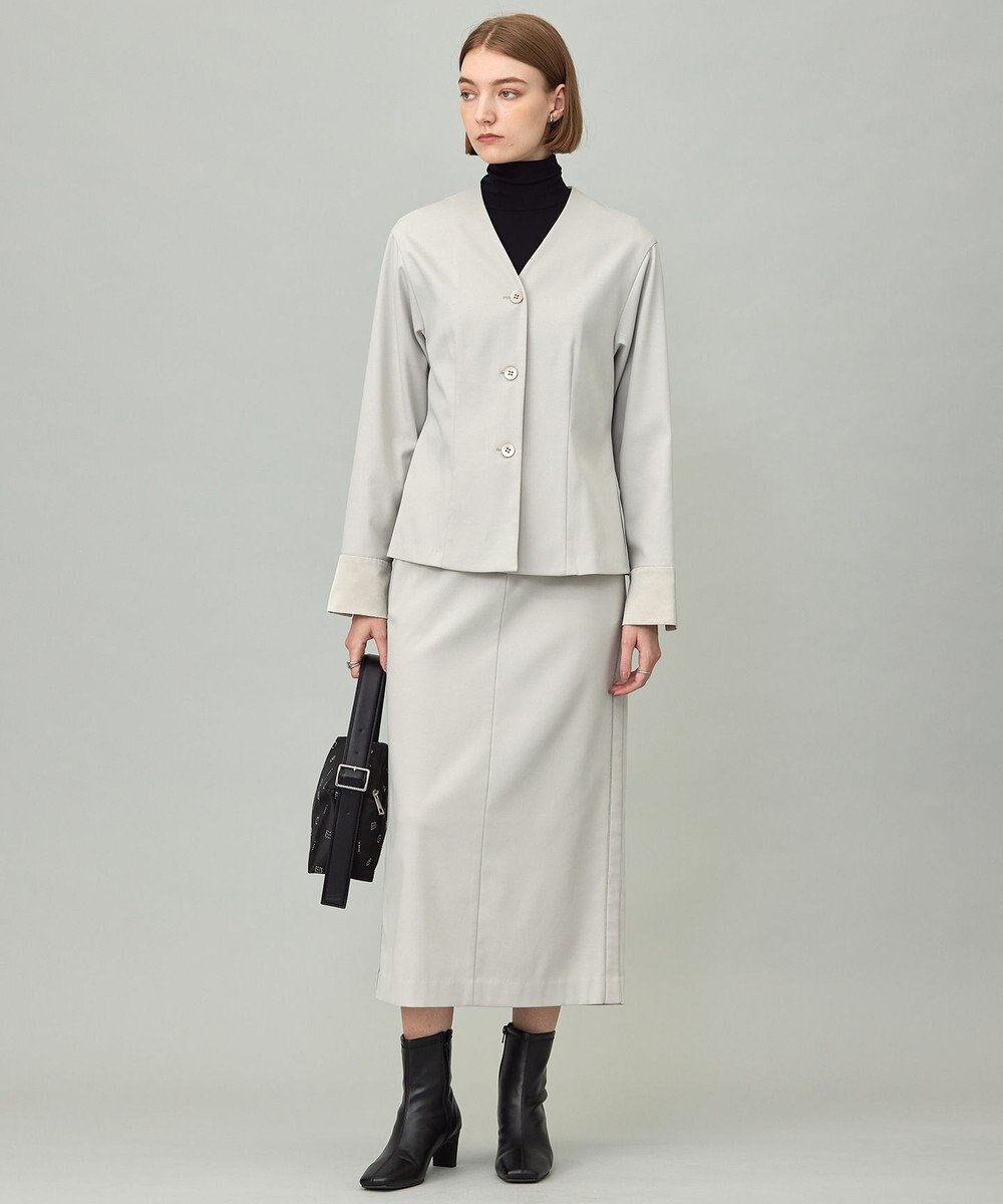 ICB 【洗える】 パウダリーチュール ハイネックトップス 