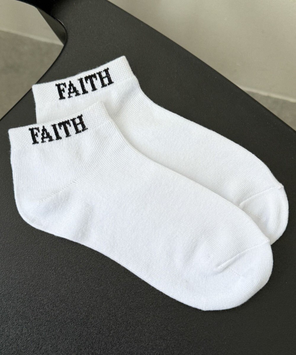WEGO FAITHロゴショートソックス 