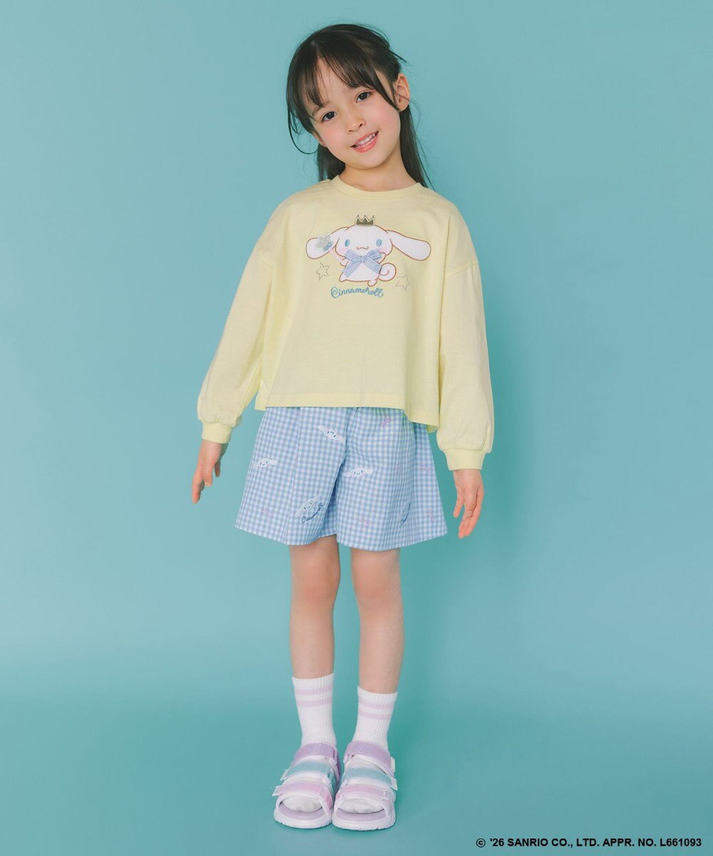 ANY KIDS 【シナモロール×ANY KIDS】刺繍 ギンガムキュロット 