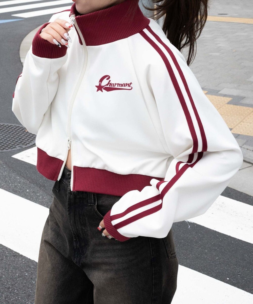 WEGO ロゴプリントトラックジャケット 