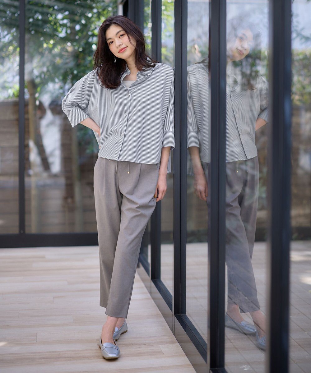 ANY L 【UVカット/抗菌防臭/速乾/手洗い可】エニィファンクション ストライプドルマンシャツ 