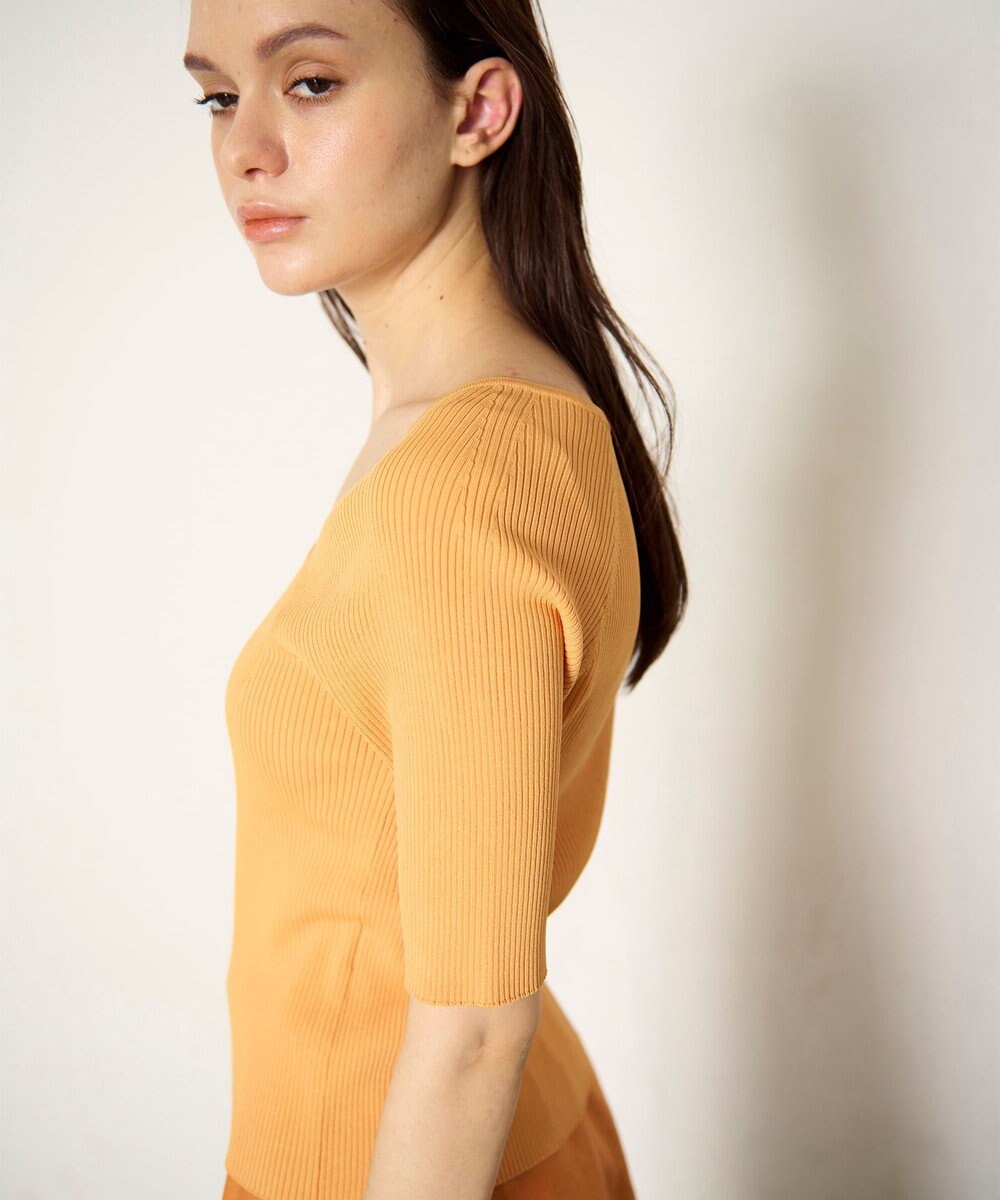 GRACE CONTINENTAL ハーフスリーブニットトップ 