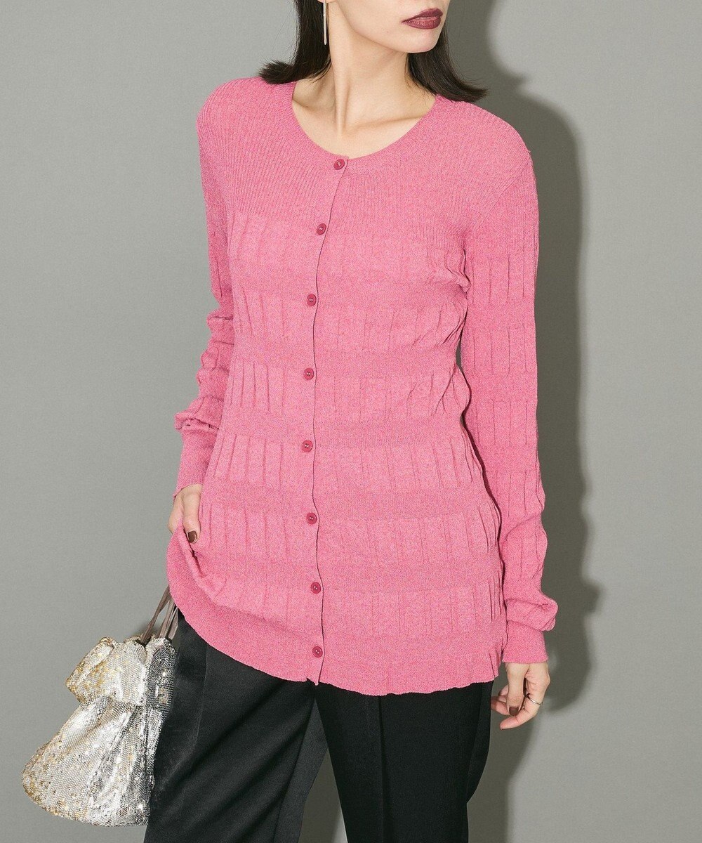 Green Parks プリーツニットカーディガン 