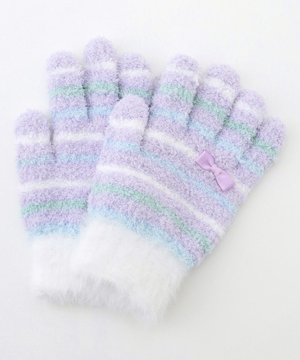 ANY KIDS マルチボーダー マシュマロ 手袋 